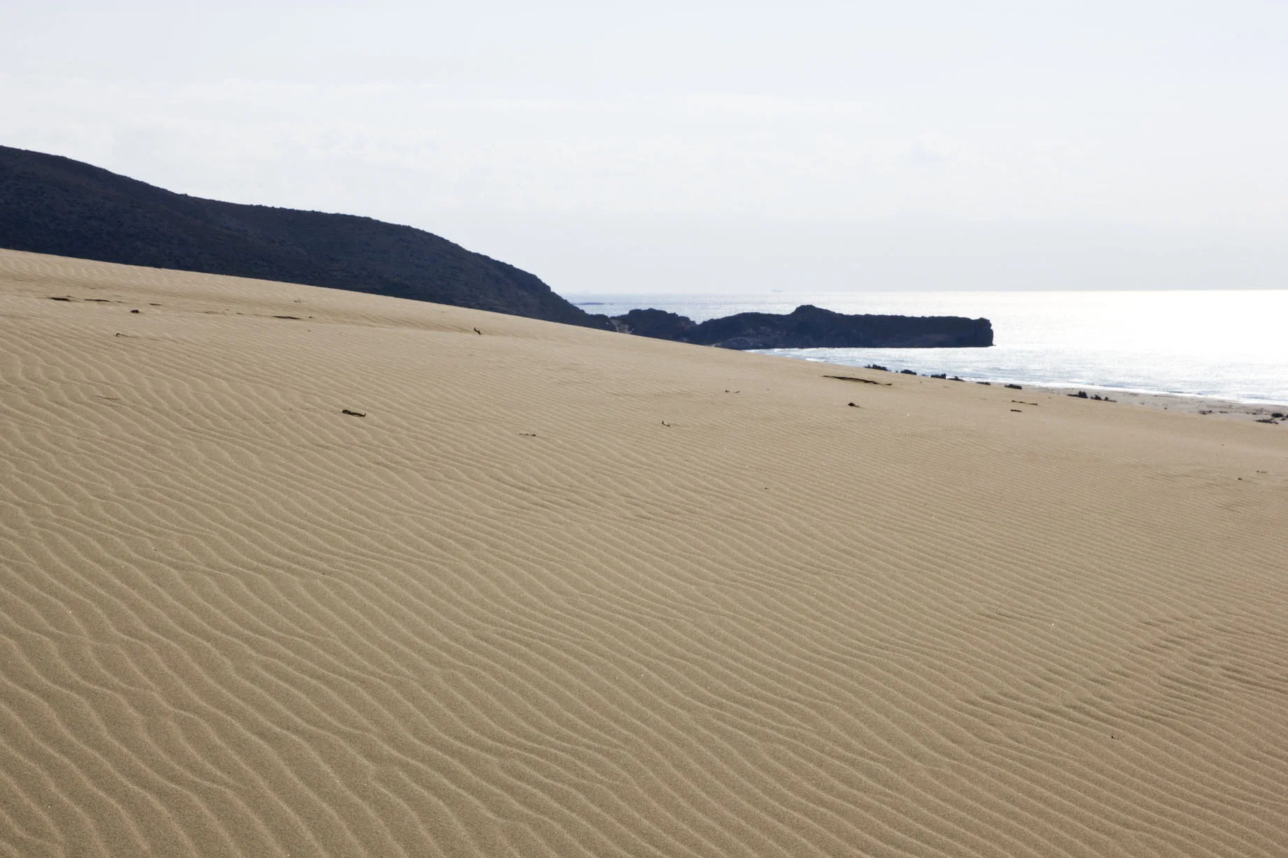 Sand dunes and sea view on Patara beach