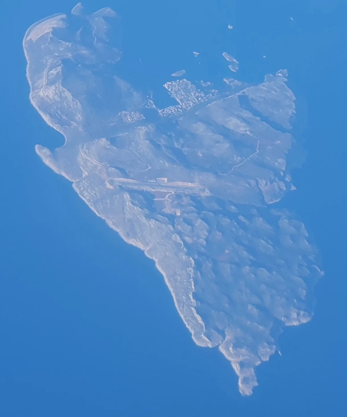 Aerial view of Meis Island